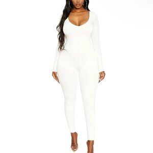 NEW Scoop Neck Long Sleeve Bodycon Jumpsuit